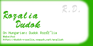 rozalia dudok business card